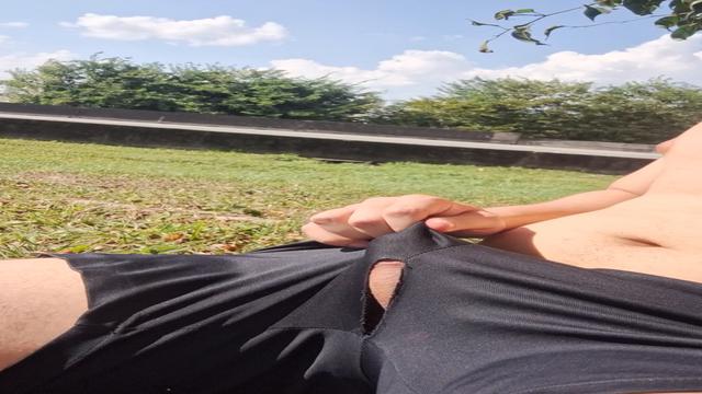 Punheta no parque (arriscado)