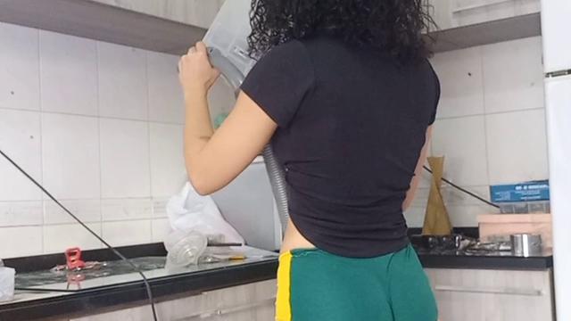 O meu dia no Estúdio  Novo,  Faxinando tudo