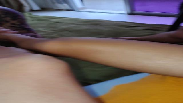 Whore licking father and son's feet