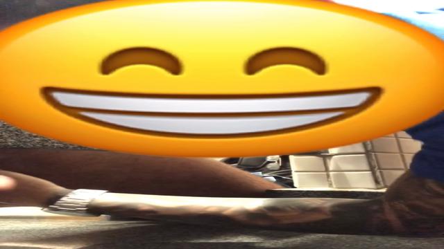 Sucking the married man's thick and big-headed cock ...