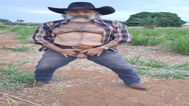 COWBOY CAVALÃO CAMINHANDO NA FAZENDA DE PICAO E SACÃ...