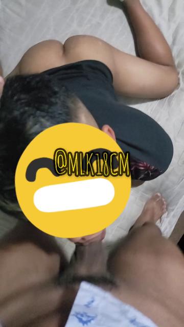 Twink sucks and swallows