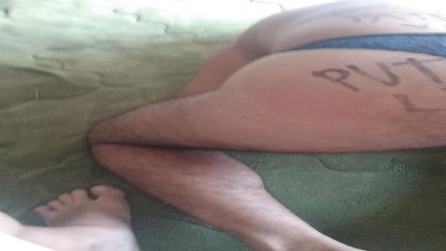 Giving the slut a beating