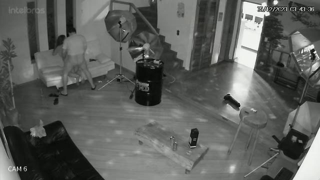 With 4 naughty girls in my room, I stuck the stick in three of them and was caught by the security cameras