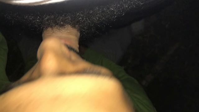 Sucking the big hairy one in the bush.