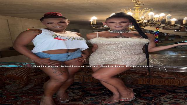 Sabrina Prezotte and Sabrina Melissa at the trans Carnival of the hottest trans house in the world, Prezotte's House.