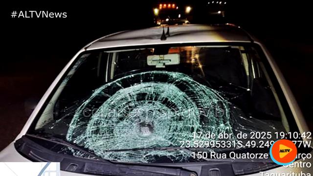 Veículo de Piraju atropela idoso na SP-255 em Taquarituba