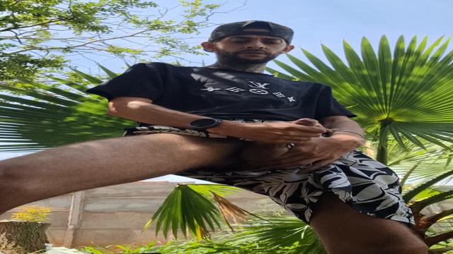 Socando minha peça escondido com visita em casa