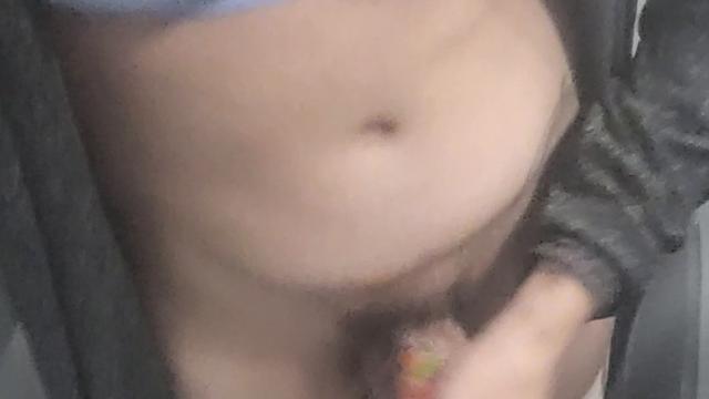 Fazendo xixi no banheiro do ônibus, e batendo uma e ficando