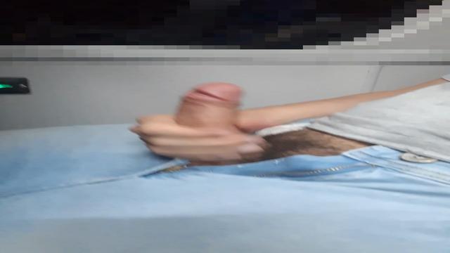 Cum in the bus aisle