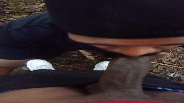 SUCKLING STRAIGHT MEN IN THE PARK #3