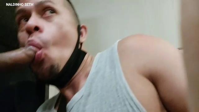 sucking the boy with the big dick in the bathroom - ...
