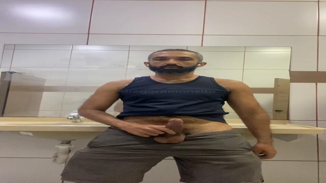 Jerk off at the little mall bathroom