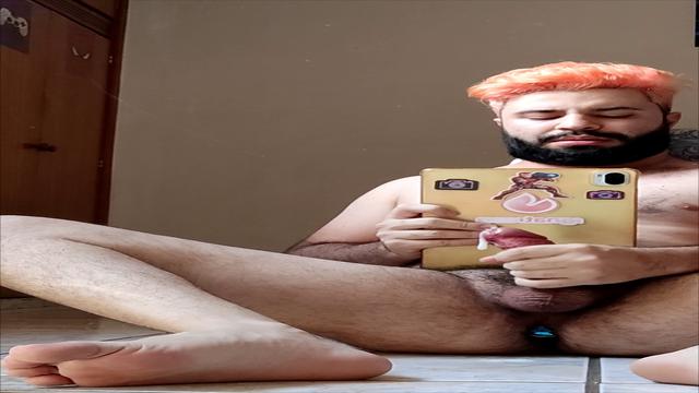 Batendo uma no espelho 