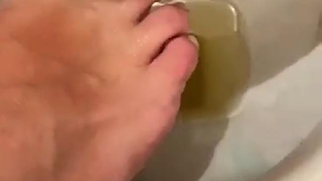 Subpig sendo degradada na privada