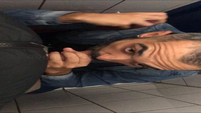 Sucking the young guy in the terminal