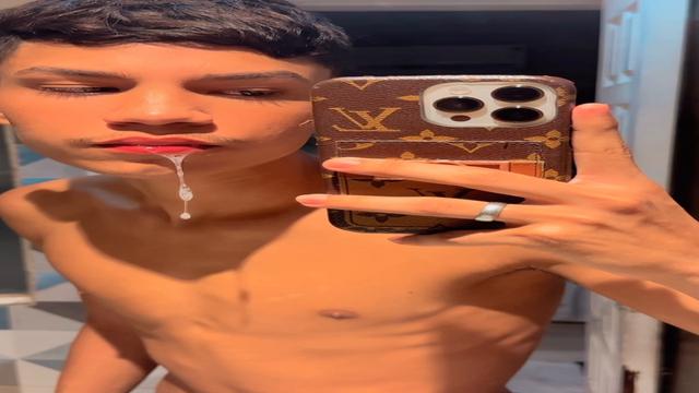 spitting male milk