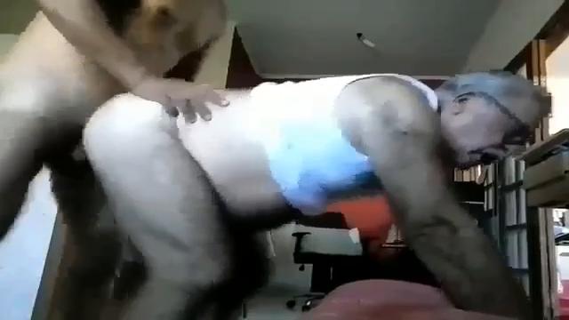 Grandpa fucked in his house