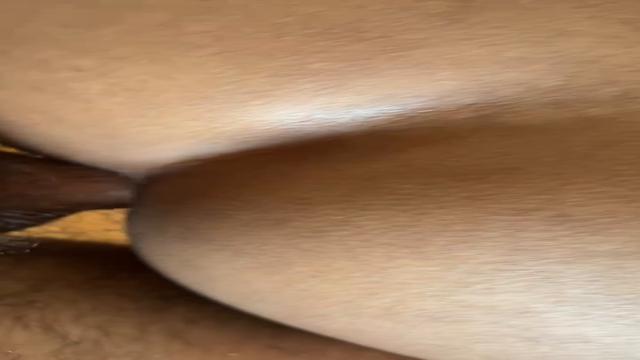 Meti até o talo e esfreguei a pentelhada no cu