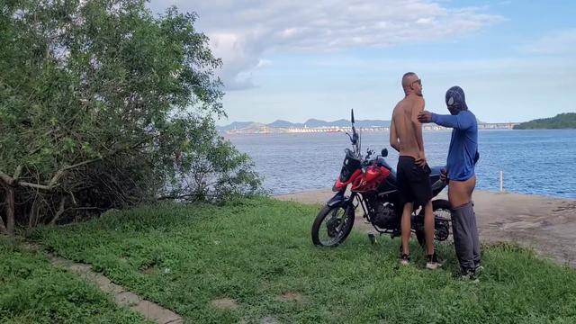 I took an Uber motorbike and started the mountain, I...