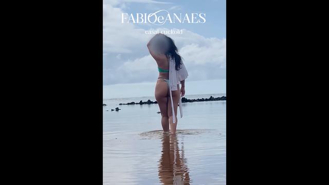 sample of the rolezinho on the deserted beach with t...