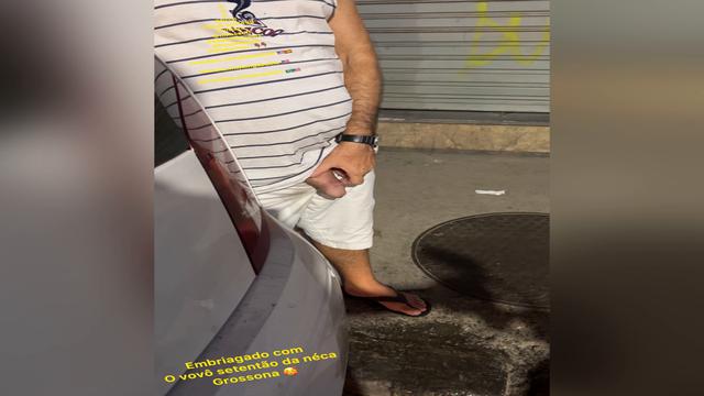 Grandpa from the bar with a thick dick