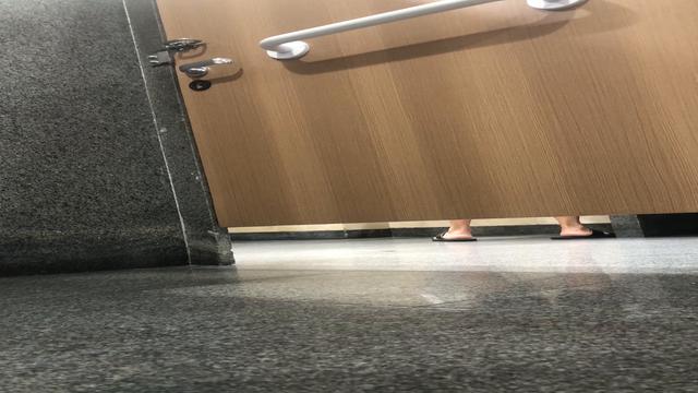 Stranger eating me under the public bathroom, and a ...