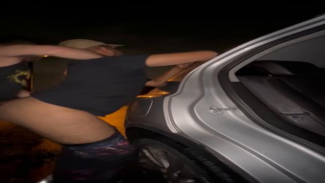 Giving the ass in the street