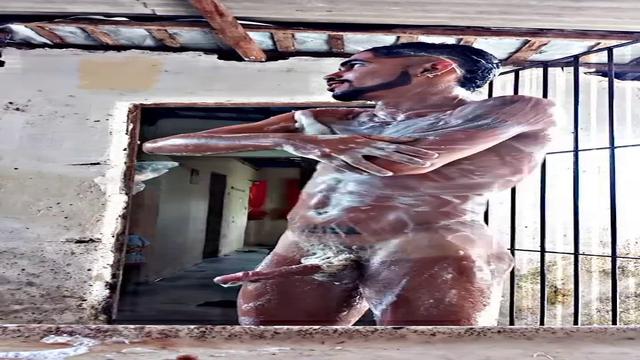 Soapy and Naked in the Backyard