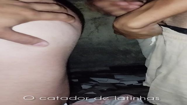 Trechos da pegação e leitada com catador de latinhas...