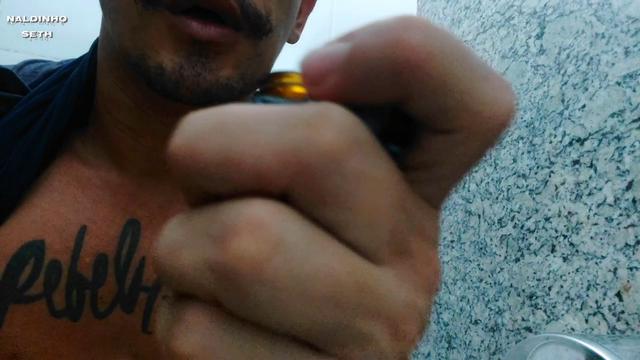 in the market bathroom with poppers