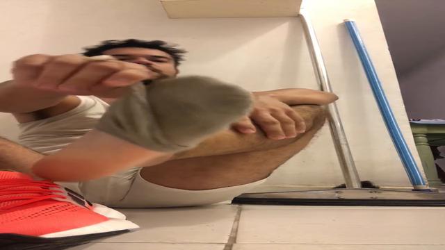 Finished the 5k training, I took off my sneakers her...