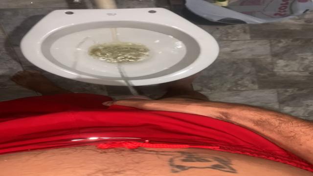 SÉRIE FETICHES: Mijando no banheiro da festa dos amigos. 