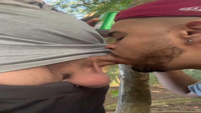 Ganhando leitinho na trilha 