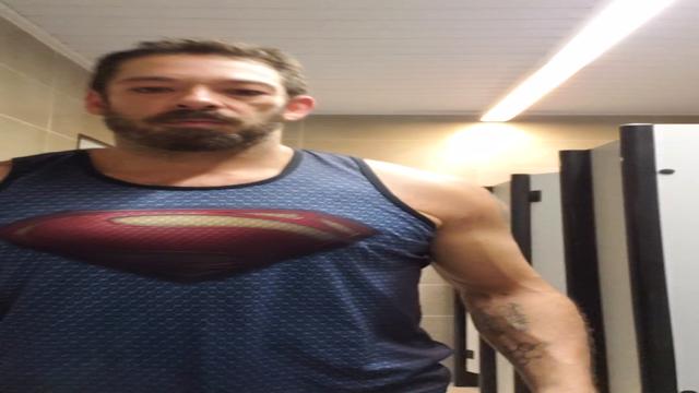 AFTER GYM SWEAT AND FLEXING