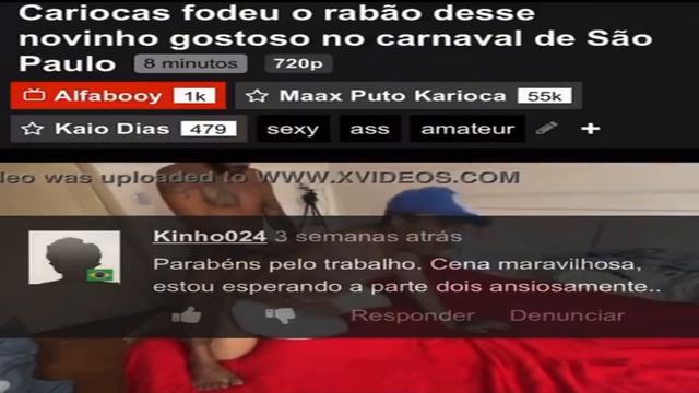 Cariocas fodeu o rabão desse novinho gostoso no carnaval de SP - Part I/II