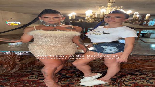 Sabrina Prezotte and Lunna Delucca at Carnival Trans 2025 at Prezotte's House.
