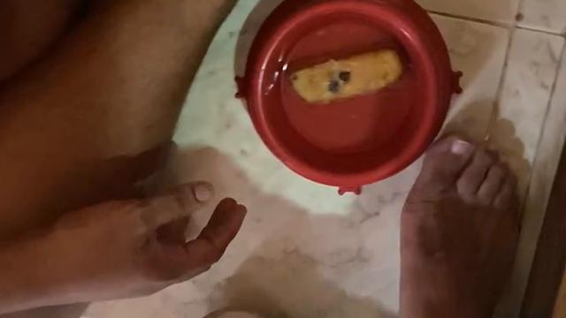 Comendo o bolo pisoteado e mijado do Mestre Pedro He...