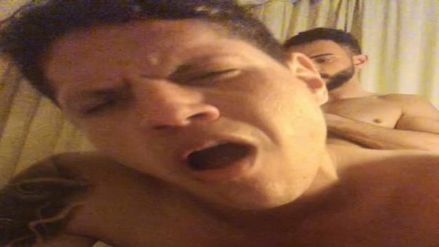 Giving it to the big cat while he calls for more males to milk me