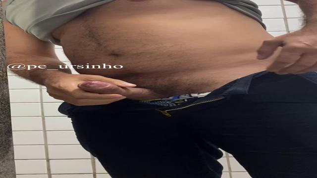 In a hurry in the bathroom 