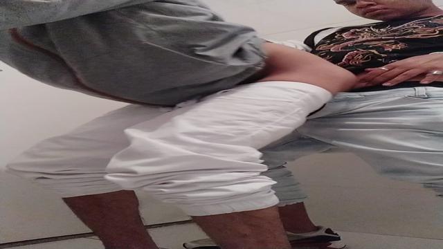 Giving in the bathroom at home to a brand new drunk